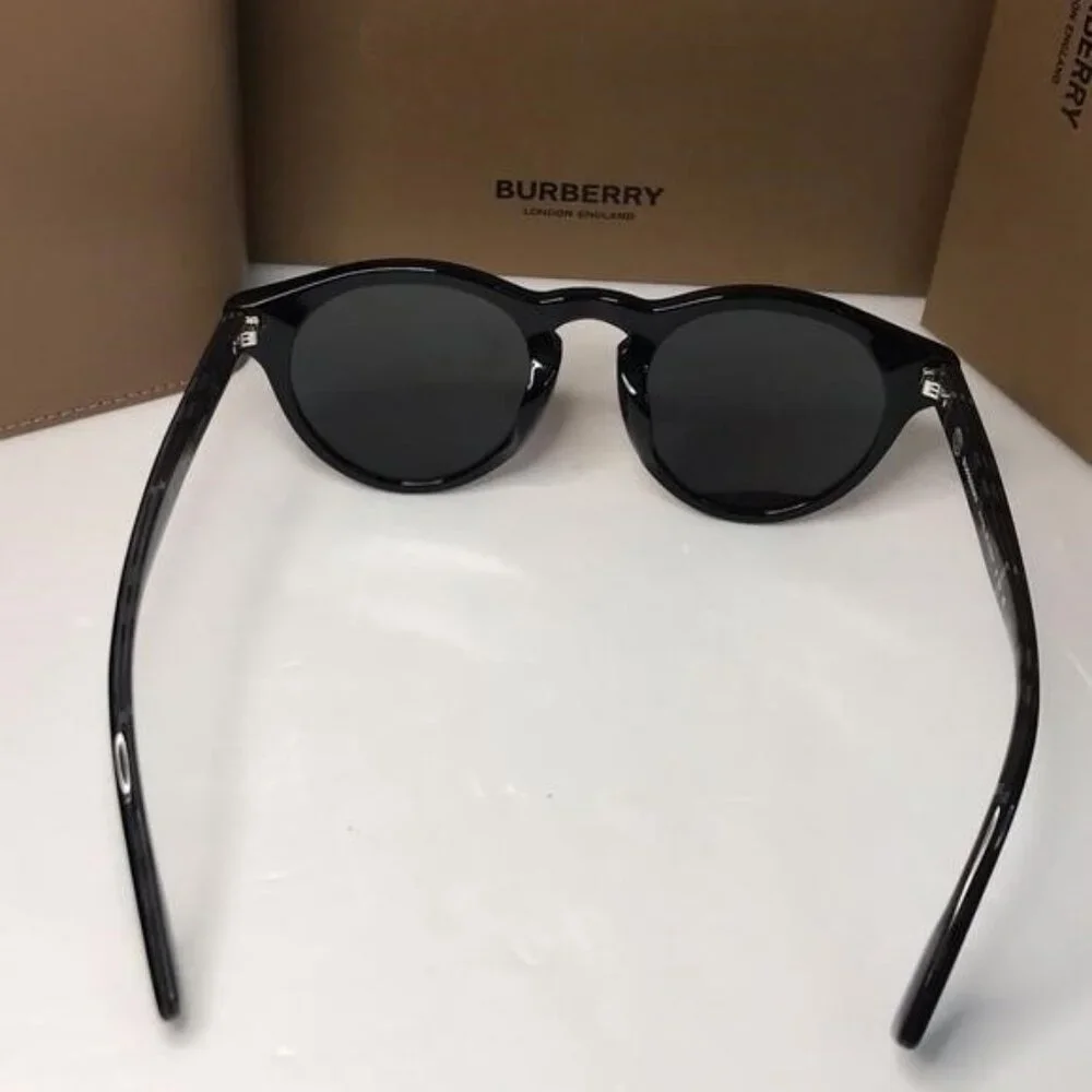 New - 💯 Original BURBERRY BE4359 REID Black Round sunglasses